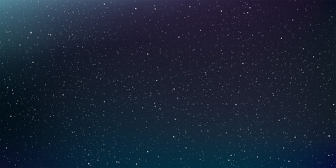 Realistic galaxy sky, Starry nights with bright shiny stars, Shining stars in the dark sky. Vector illustration.