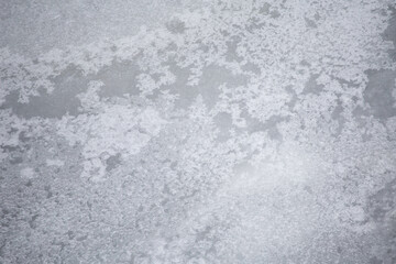 Closeup of ice on a frozen creek