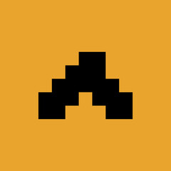 Obraz premium Big Black Blocks logo icon. New modern art illustration. Great Simple Product cover card design.