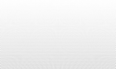 Perspective grid of dots. Halftone dots background.