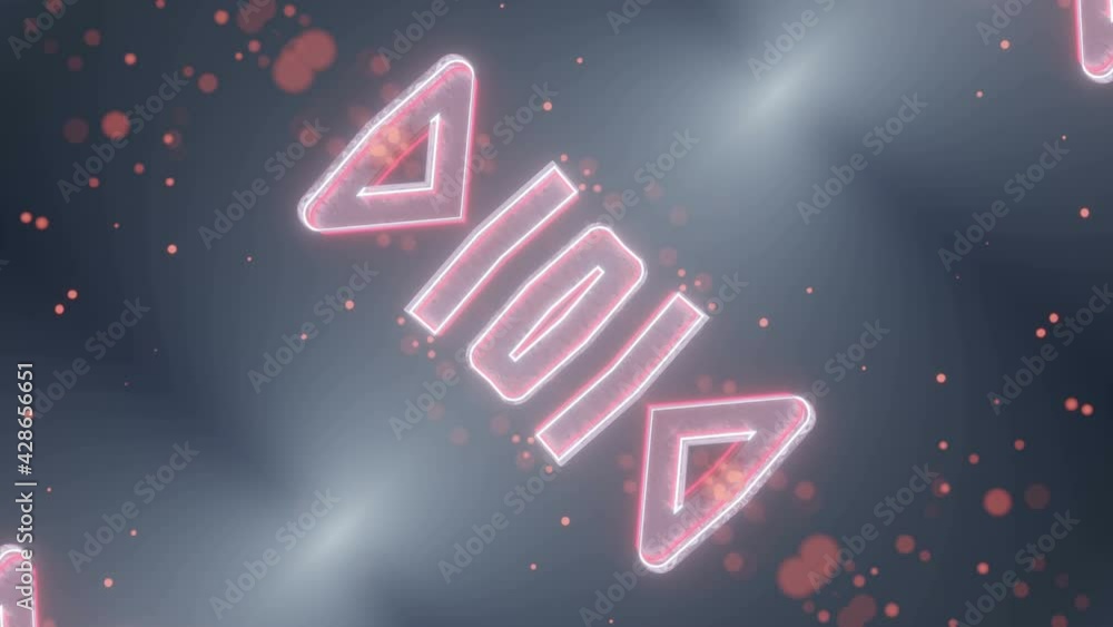 Poster abstract animated screensaver. red patterns move against a black background. looped background. 3d r