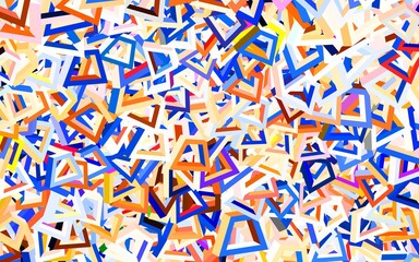 Light Orange vector backdrop with memphis shapes.