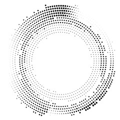 Halftone monochrome texture with dots. Circle, Zen. Minimalism, vector. Background for posters, websites, business cards, postcards, interior design.