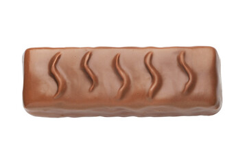 Candy bar or chocolate bar isolated on white.