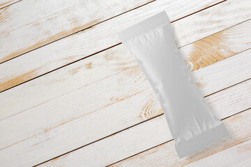 Ice-cream bar popsicle clean package . 3D rendering illustration