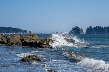 Sunny day at Rialto Beach in Washington