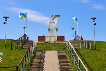 Deichaufgang in Tossens, Jadebusen 