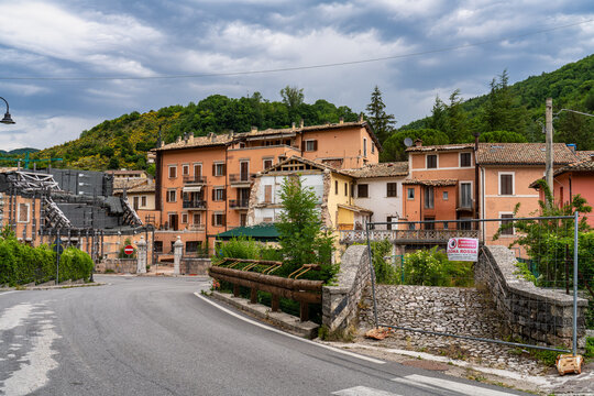 The center of Visso at July 2020 after the earthquake of central Italy 2016