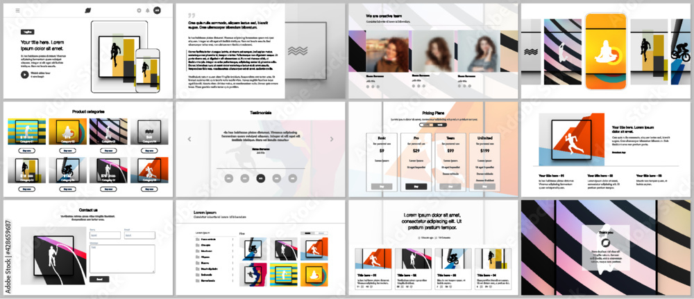 Canvas Prints vector templates for website design, presentations, portfolio. templates for presentation slides, le