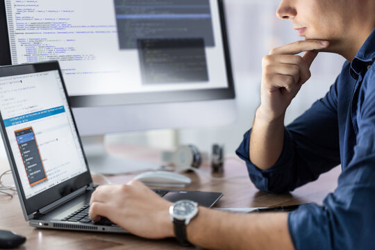 Website design. Developing programming and coding technologies.