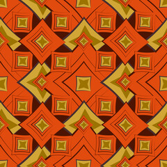 Seamless texture, pattern. Abstract geometric pattern on a square background - colored diamonds.