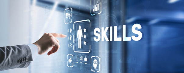 Skills Learning Personal development Finance Competency Business concept