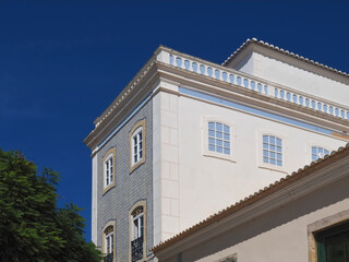 Beautiful center of the city of Lagos, Algarve, Portugal with tiled house