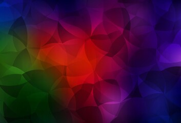Obraz premium Dark Green, Red vector abstract polygonal background.