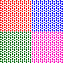 Set of 4 circles pattern on white background vector