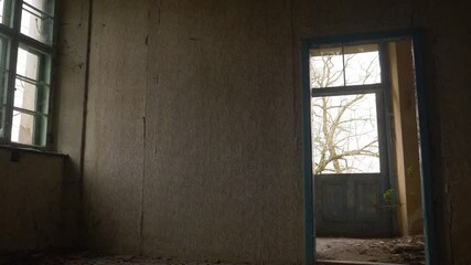 interior of an abandoned house in Poland