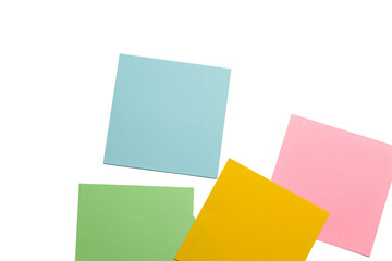 Blank colorful stickers for notes. Mockup for notes.