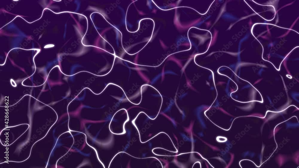 Aufkleber abstract multicolor waving lines on a violet background. simple seamless looped motion graphic patte