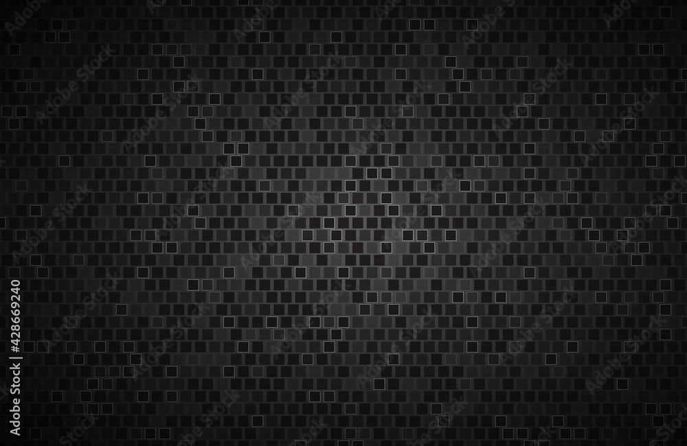 Canvas Prints dark widescreen background with squares with different transparencies. modern black geometric design