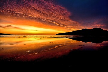 sunset on the beach scotland landscapes