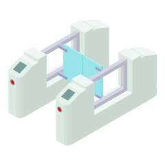 Railway station barrier icon. Isometric of Railway station barrier vector icon for web design isolated on white background