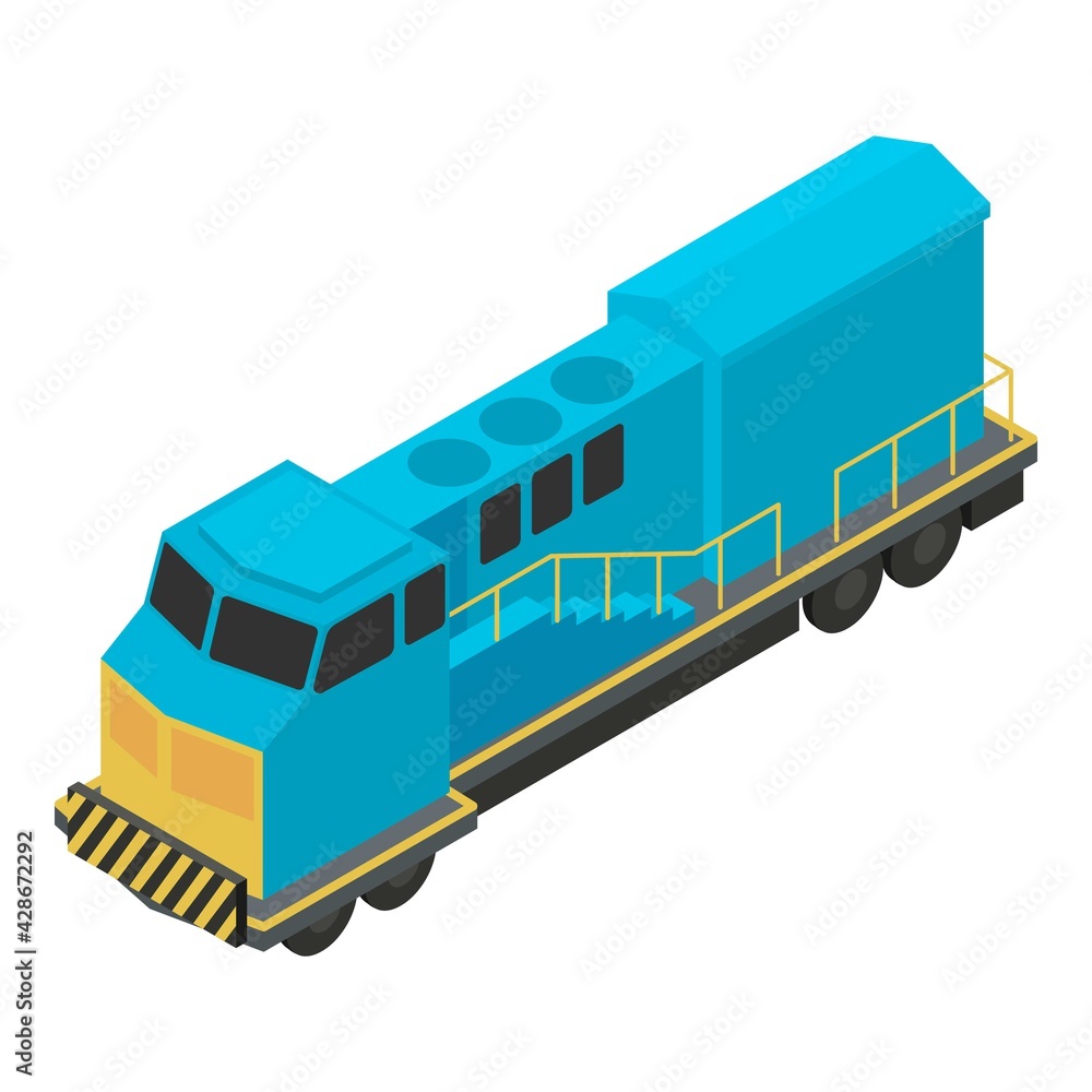 Poster power train icon. isometric of power train vector icon for web design isolated on white background