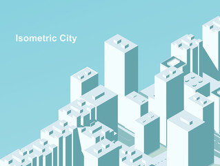 Isometric city vector.Smart town with road , trees,smart city and public park,building 3d,capital , Vector office and metropolis concept. Trending image.