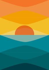 sunset in the mountains