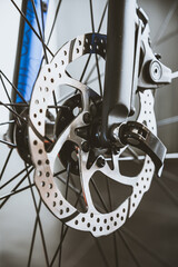 Bicycle disc brakes and quick release.