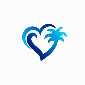 Beach lover logo, holiday lover logo
