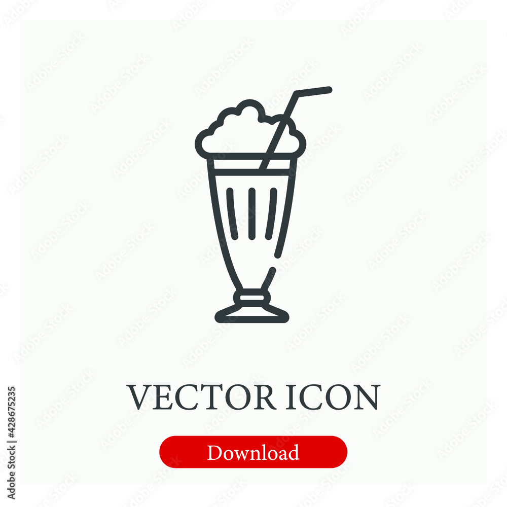 Poster drink vector icon. editable stroke. linear style sign for use on web design and mobile apps, logo. s