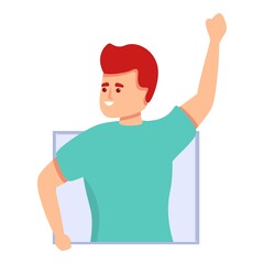 Online party icon. Cartoon of Online party vector icon for web design isolated on white background