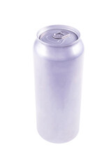 Aluminum soda can. Container for storing cooling drinks.