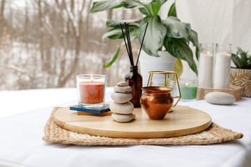 meditation space, stones 
