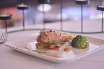 delicious meal in a restaurant 