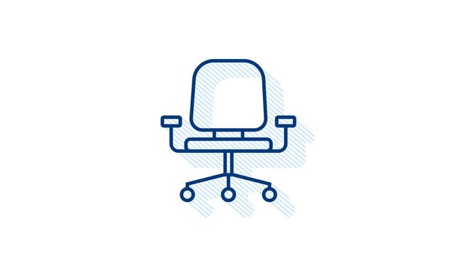 Office icon. Web icon set. Office, great design for any purposes. Motion graphics.