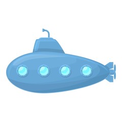 Travel submarine icon. Cartoon of Travel submarine vector icon for web design isolated on white background