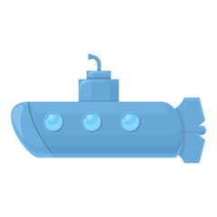 Fototapeta premium Vessel submarine icon. Cartoon of Vessel submarine vector icon for web design isolated on white background