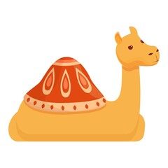 Resting camel icon. Cartoon of Resting camel vector icon for web design isolated on white background