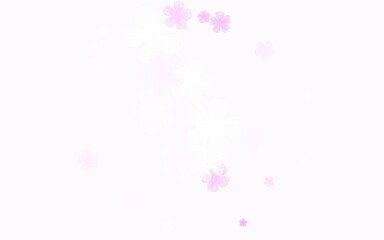 Light Purple vector elegant wallpaper with flowers.