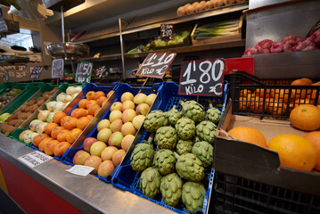 A fruits and vegetable market