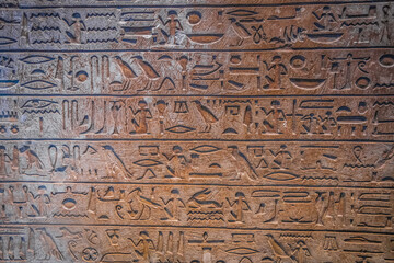 Old Egypt Hieroglyphs carved on the stone