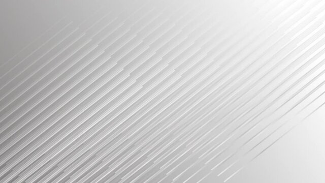 4K Loop Animation minimal white flowing smooth dynamic Lines. Business science technology presentation concept clean background.