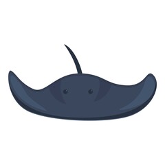 Fototapeta premium Underwater stingray icon. Cartoon of Underwater stingray vector icon for web design isolated on white background