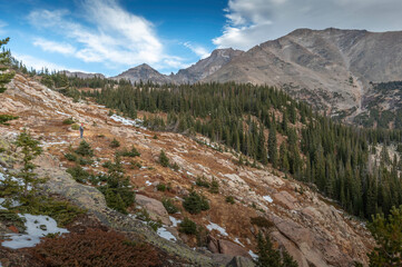 Hiking the ridge of Mt Orton in the Wild Basin