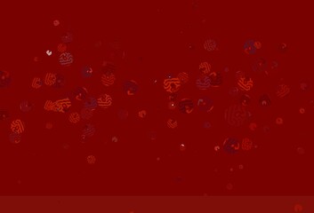 Light Red vector backdrop with memphis shapes.