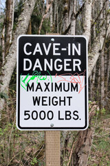 Cave-In Danger Sign