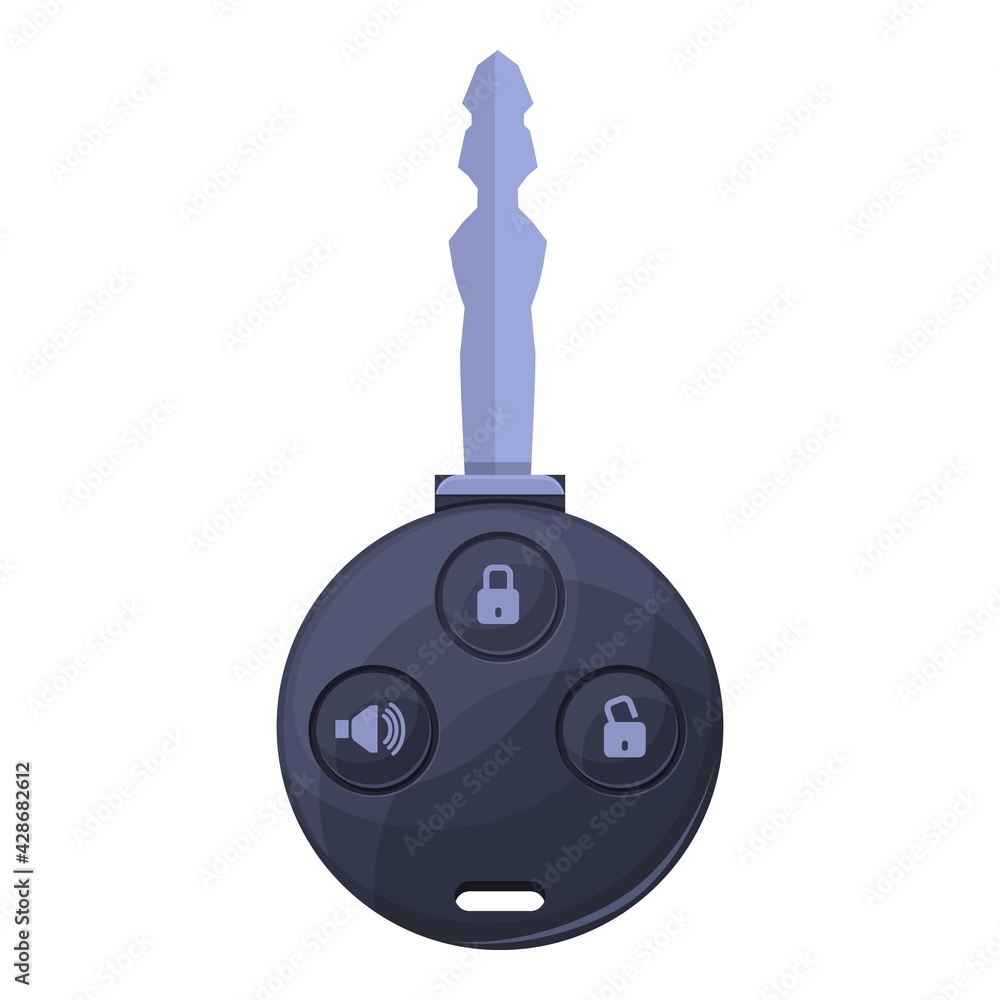 Aufkleber mobile smart car key icon. cartoon of mobile smart car key vector icon for web design isolated on wh