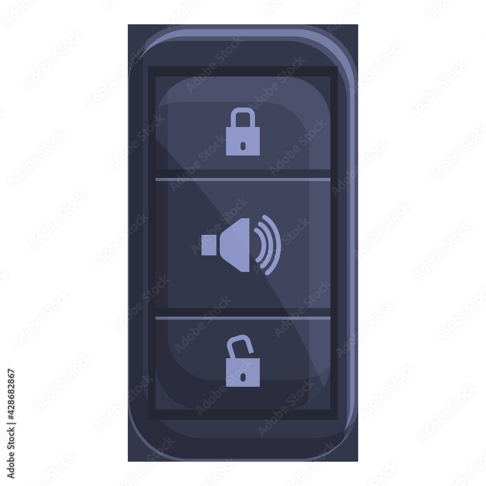 Aufkleber engine smart car key icon. cartoon of engine smart car key vector icon for web design isolated on wh