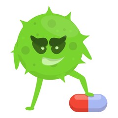 Pharmacy antibiotic resistance icon. Cartoon of Pharmacy antibiotic resistance vector icon for web design isolated on white background
